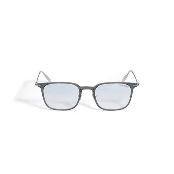 Montblanc Quadratische Sonnenbrille mit grauer eingespritzter Fassung