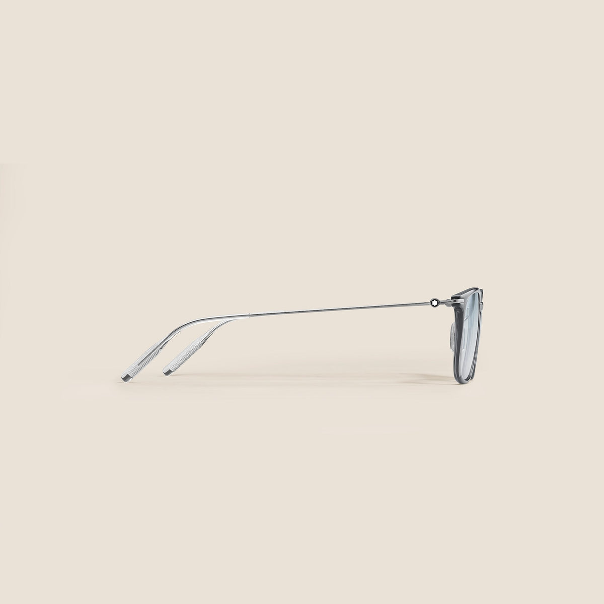 Montblanc Quadratische Sonnenbrille mit grauer eingespritzter Fassung – Ansicht 2