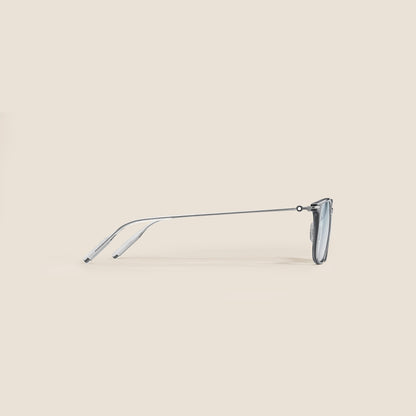 Montblanc Quadratische Sonnenbrille mit grauer eingespritzter Fassung – Ansicht 2