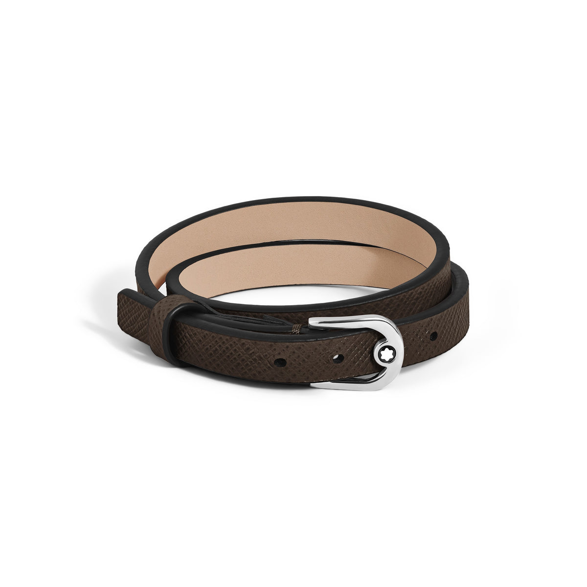 Montblanc Verstellbares Armband Horseshoe aus Sartorial Leder (MB136929) – Ansicht 1