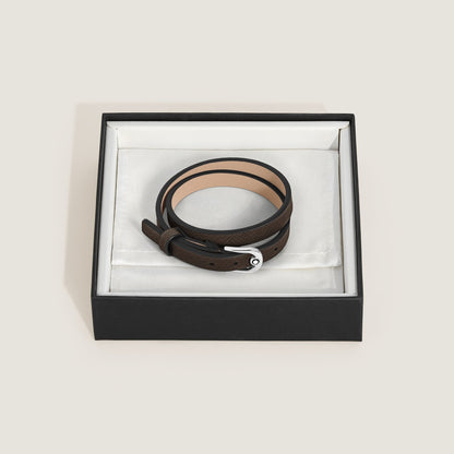 Montblanc Verstellbares Armband Horseshoe aus Sartorial Leder (MB136929) – Ansicht 2