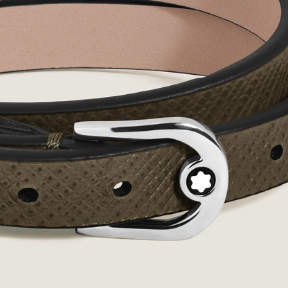 Montblanc Verstellbares Armband Horseshoe aus Sartorial Leder (MB136930) – Ansicht 2