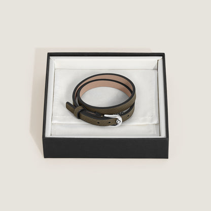 Montblanc Verstellbares Armband Horseshoe aus Sartorial Leder (MB136930) – Ansicht 3