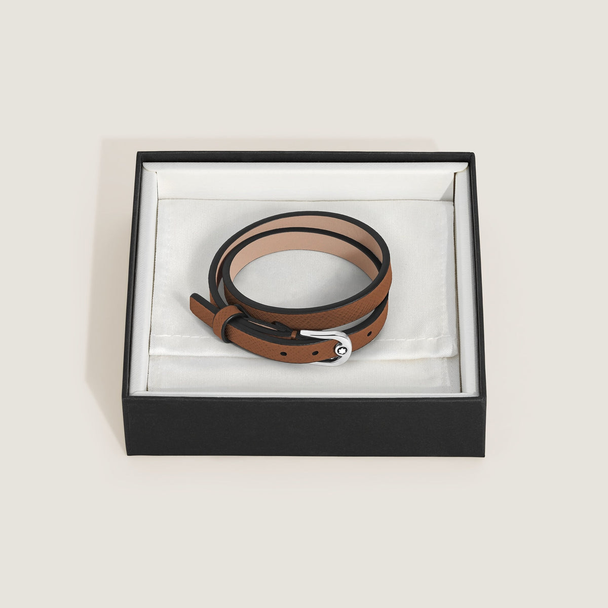 Montblanc Verstellbares Armband Horseshoe aus Sartorial Leder (MB136936) – Ansicht 3