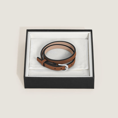 Montblanc Verstellbares Armband Horseshoe aus Sartorial Leder (MB136936) – Ansicht 3