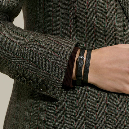 Montblanc Verstellbares Armband Horseshoe aus Grain Leder (MB136938) – Ansicht 2