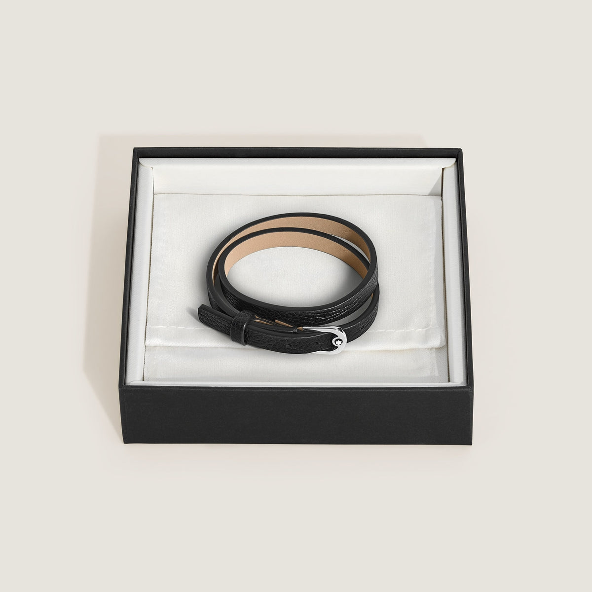 Montblanc Verstellbares Armband Horseshoe aus Grain Leder (MB136938) – Ansicht 3