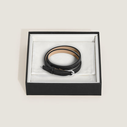 Montblanc Verstellbares Armband Horseshoe aus Grain Leder (MB136938) – Ansicht 3