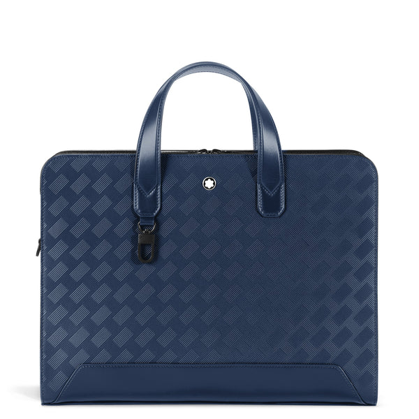 Montblanc Flache Schreibmappe aus Extreme Leder – Tintenblau