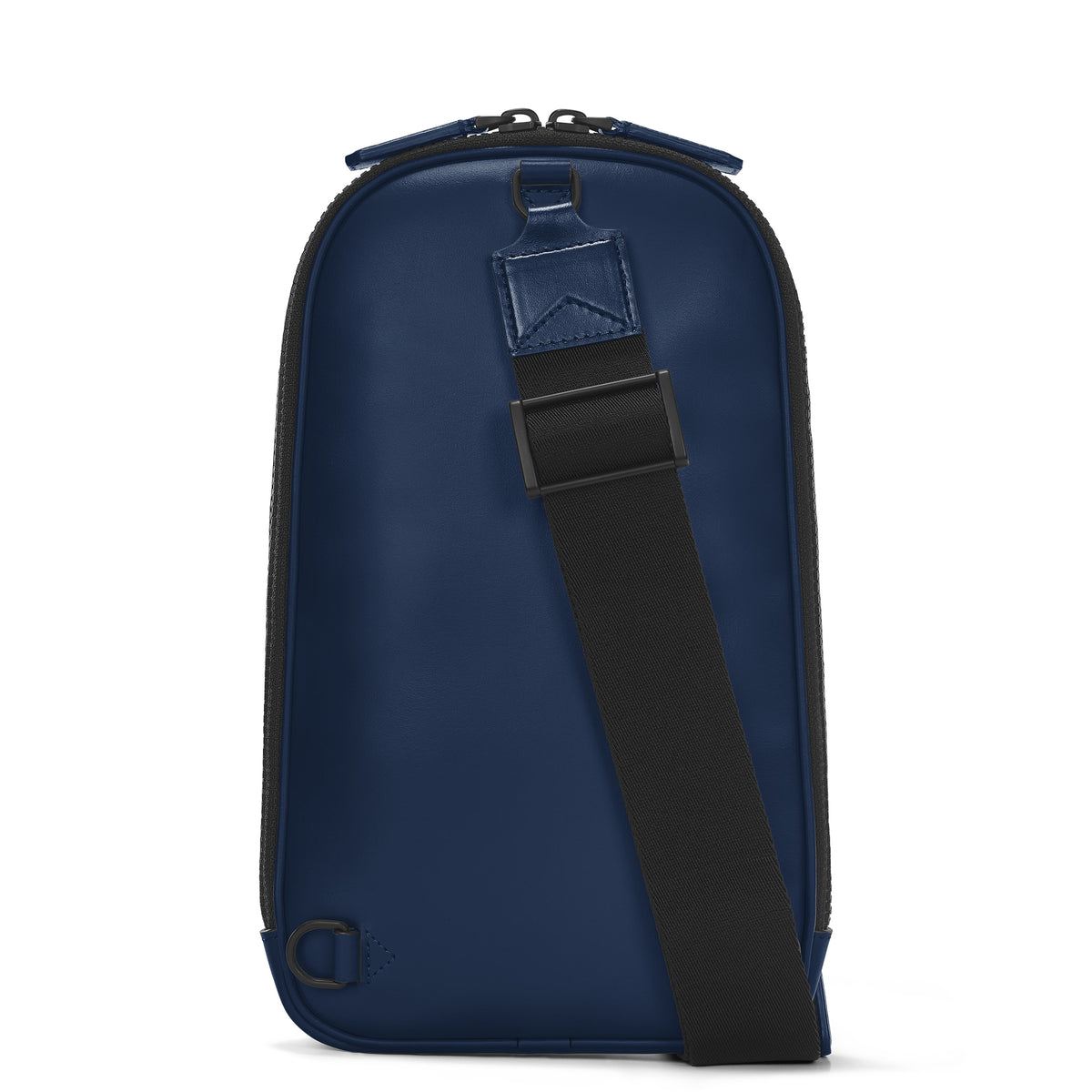 Montblanc Mittelgroße Umhängetasche aus Extreme Leder – Tintenblau – Ansicht 4
