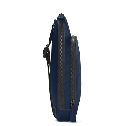 Montblanc Mittelgroße Umhängetasche aus Extreme Leder – Tintenblau – Ansicht 5
