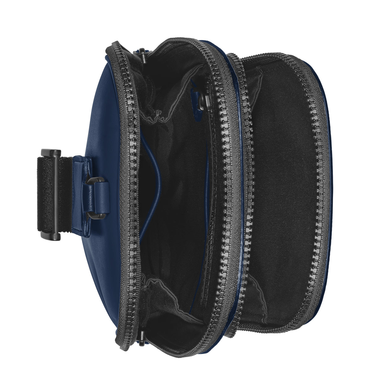 Montblanc Mittelgroße Umhängetasche aus Extreme Leder – Tintenblau – Ansicht 6
