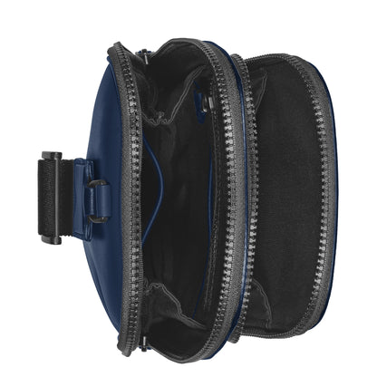 Montblanc Mittelgroße Umhängetasche aus Extreme Leder – Tintenblau – Ansicht 6