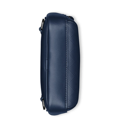 Montblanc Mittelgroße Umhängetasche aus Extreme Leder – Tintenblau – Ansicht 7