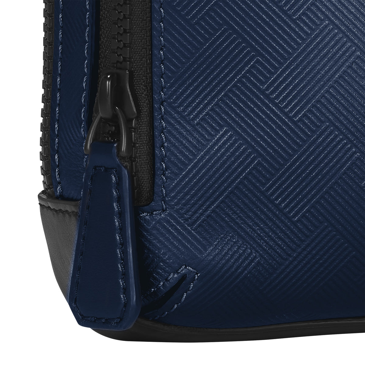 Montblanc Mittelgroße Umhängetasche aus Extreme Leder – Tintenblau – Ansicht 8