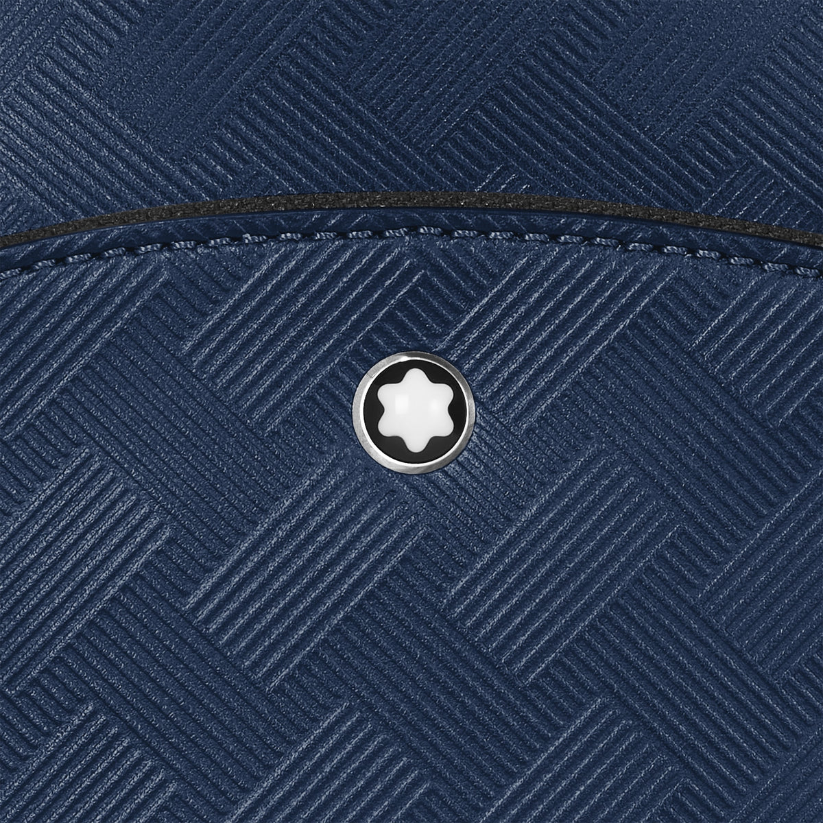 Montblanc Mittelgroße Umhängetasche aus Extreme Leder – Tintenblau – Ansicht 9