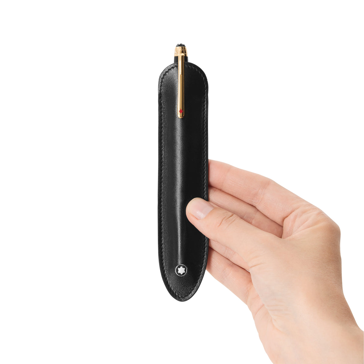 Montblanc Hülle für 1 Schreibgerät aus Meisterstück Leder – Schwarz – Ansicht 5