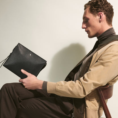 Montblanc Clutch aus Sartorial Leder – Schwarz – Ansicht 2