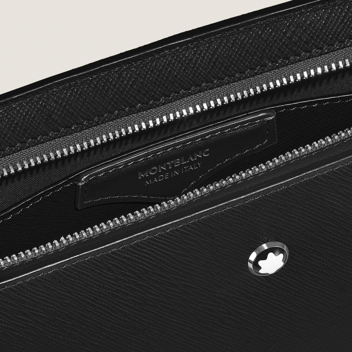 Montblanc Clutch aus Sartorial Leder – Schwarz – Ansicht 8