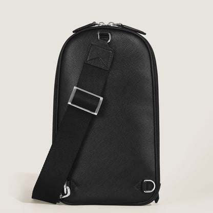 Montblanc Mittelgroße Umhängetasche aus Sartorial Leder – Schwarz – Ansicht 4