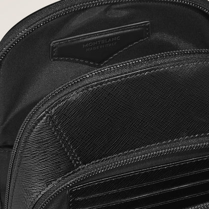 Montblanc Mittelgroße Umhängetasche aus Sartorial Leder – Schwarz – Ansicht 6