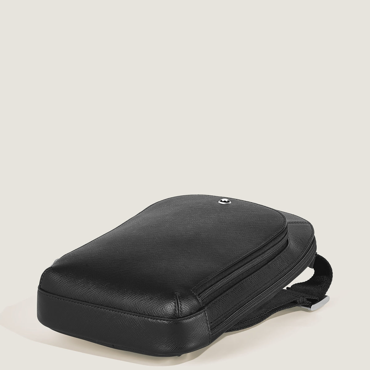 Montblanc Mittelgroße Umhängetasche aus Sartorial Leder – Schwarz – Ansicht 7