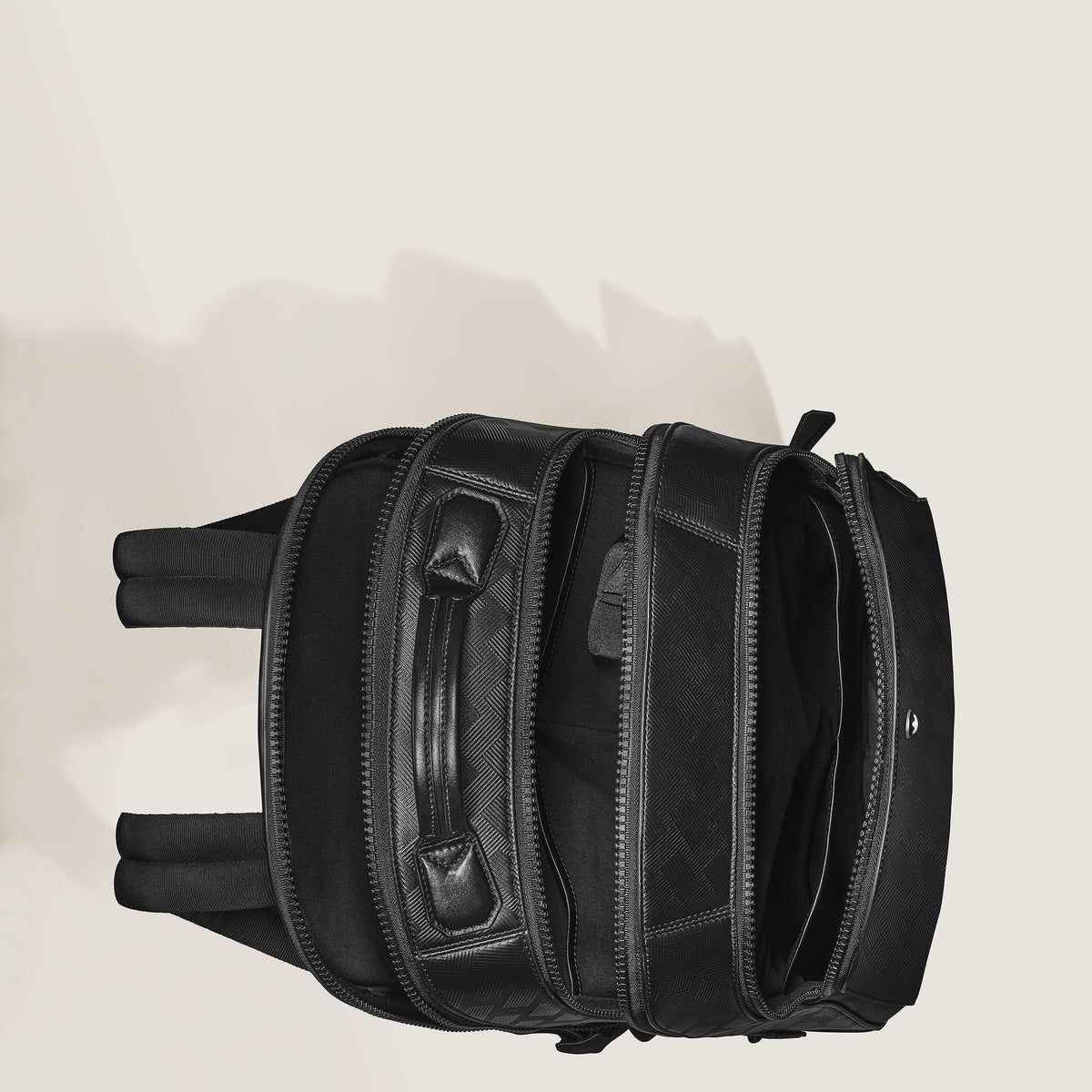 Montblanc Mittelgroßer Rucksack mit 3 Fächern aus Extreme Leder (MB199847) – Ansicht 7
