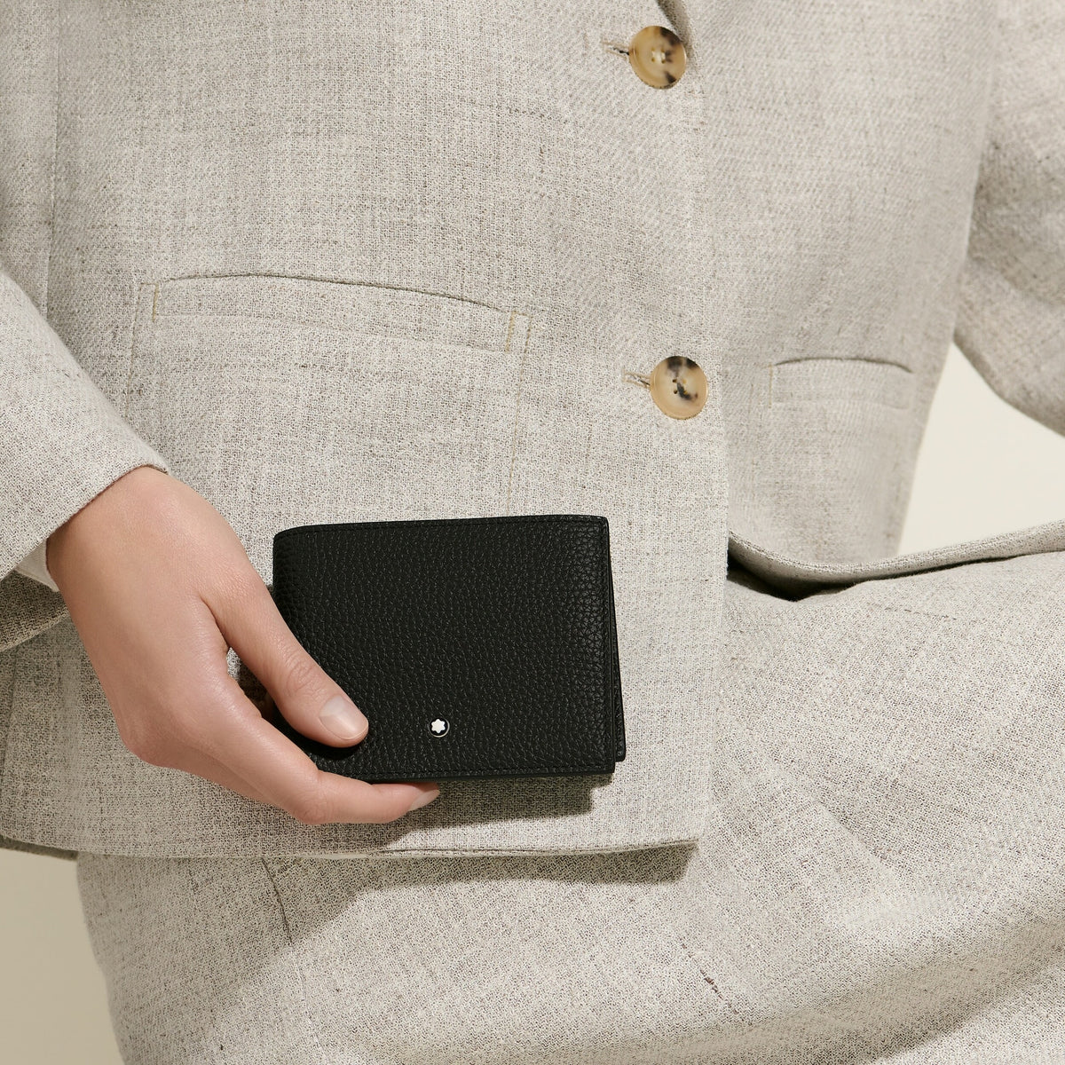 Montblanc Brieftasche 4 cc mit Münzfach aus Grain Leder – Ansicht 2