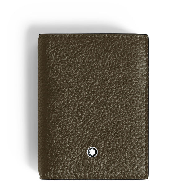 Montblanc Kartenetui 4 cc aus Grain Leder – Khaki