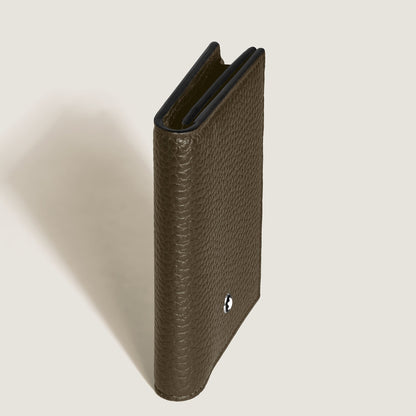 Montblanc Kartenetui 4 cc aus Grain Leder – Khaki – Ansicht 5