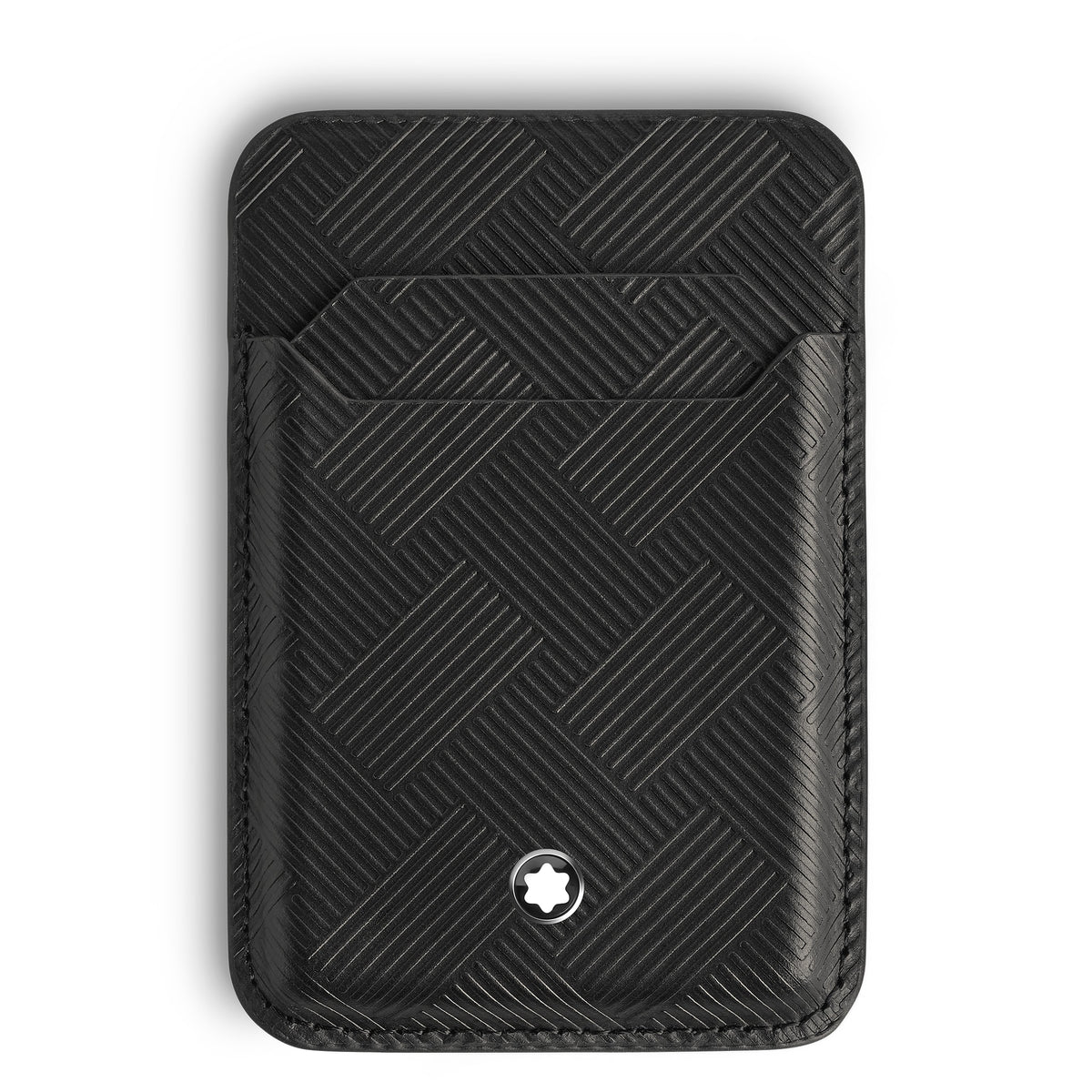 Montblanc Kartenetui 2 cc für iPhone mit MagSafe aus Extreme Leder – Schwarz – Ansicht 1