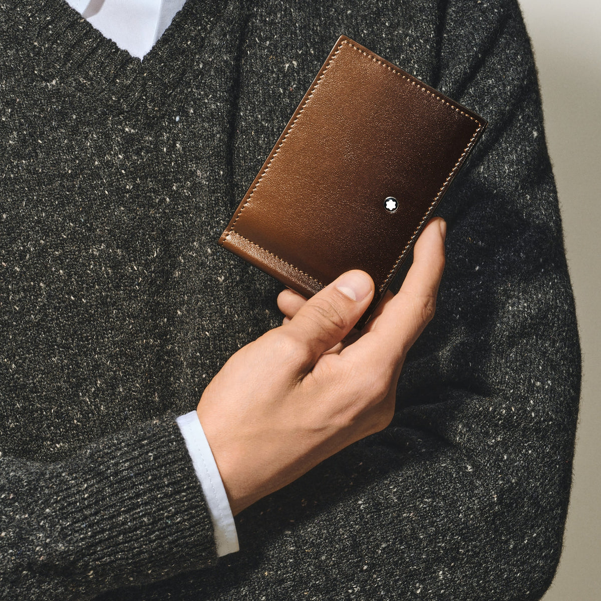 Montblanc Brieftasche 6 cc mit Geldscheinklammer aus Meisterstück Sfumato Leder – Ansicht 2