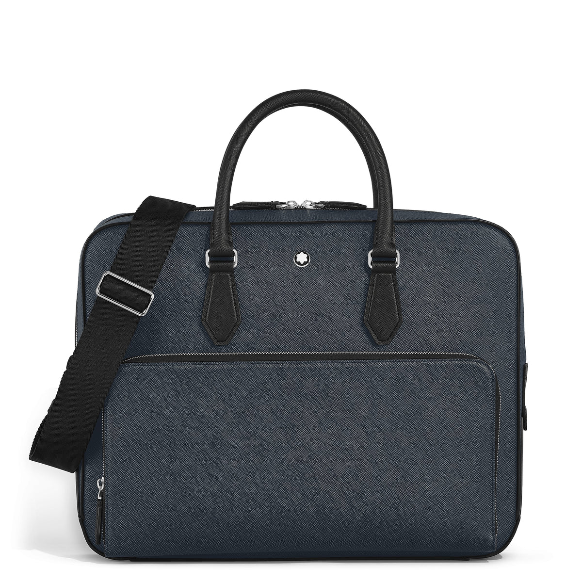 Montblanc Mittelgroße Schreibmappe mit Tasche aus Sartorial Leder – Twilight Blue – Ansicht 1