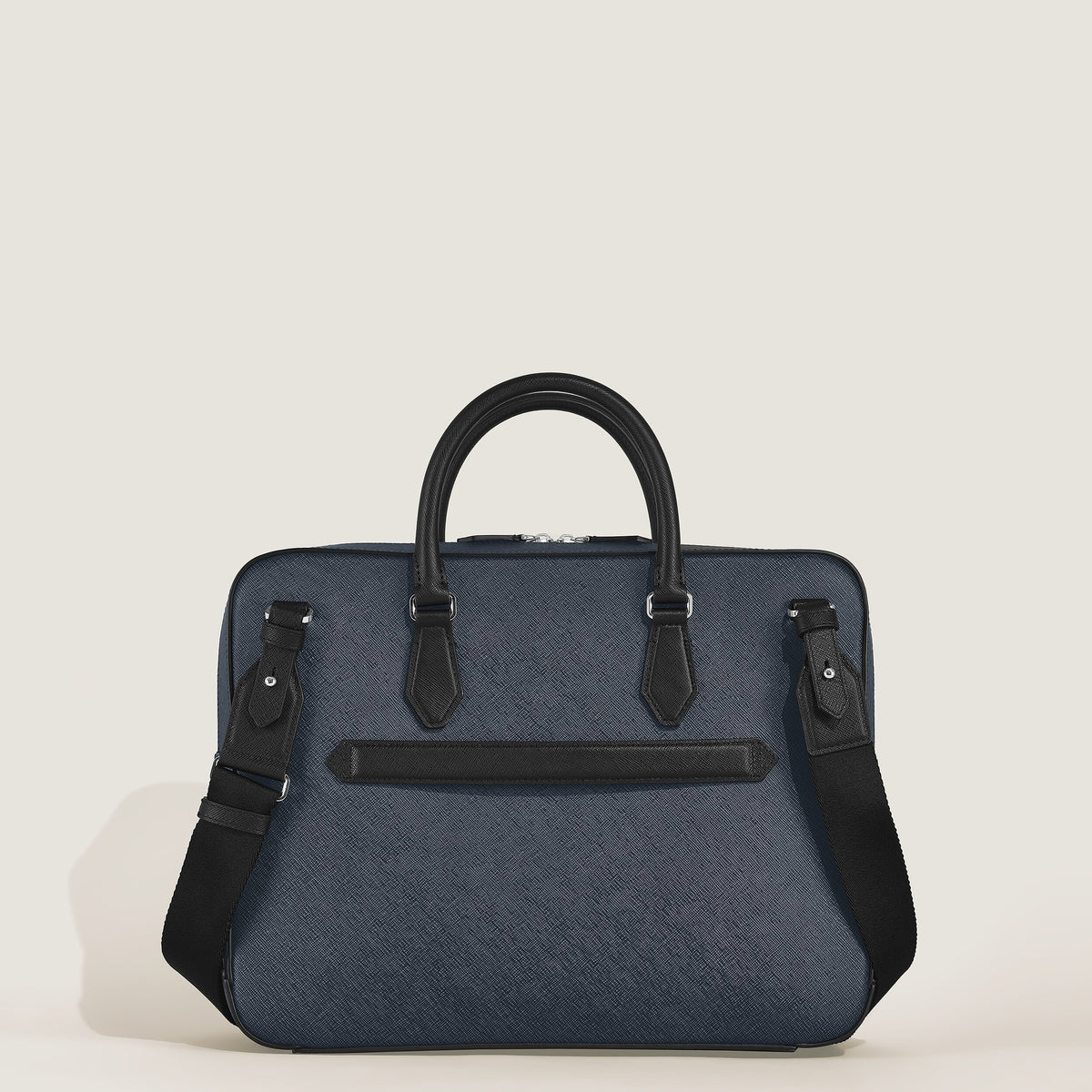 Montblanc Mittelgroße Schreibmappe mit Tasche aus Sartorial Leder – Twilight Blue – Ansicht 4