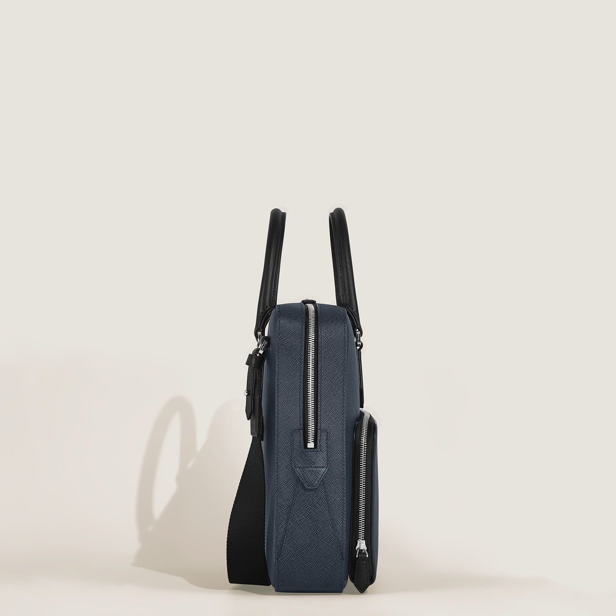 Montblanc Mittelgroße Schreibmappe mit Tasche aus Sartorial Leder – Twilight Blue – Ansicht 5