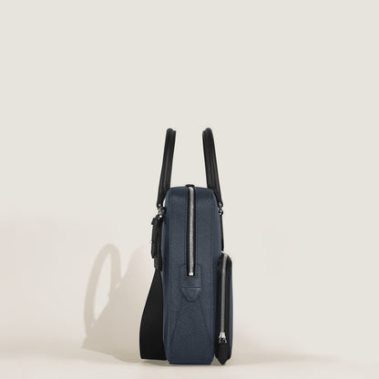 Montblanc Mittelgroße Schreibmappe mit Tasche aus Sartorial Leder – Twilight Blue – Ansicht 5