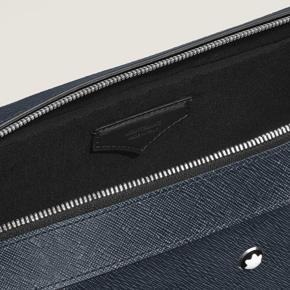 Montblanc Mittelgroße Schreibmappe mit Tasche aus Sartorial Leder – Twilight Blue – Ansicht 6