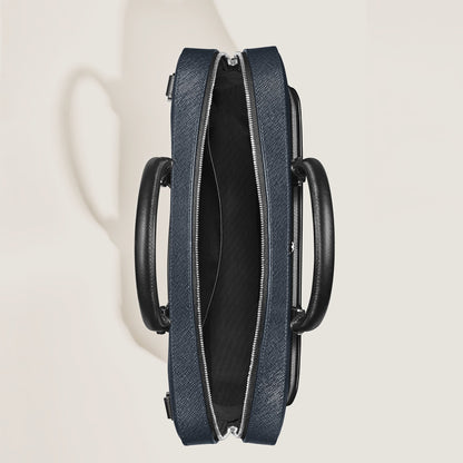 Montblanc Mittelgroße Schreibmappe mit Tasche aus Sartorial Leder – Twilight Blue – Ansicht 7