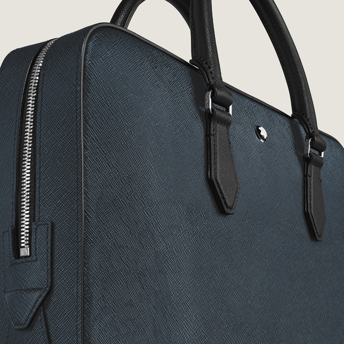 Montblanc Flache Schreibmappe aus Sartorial Leder – Twilight Blue – Ansicht 3