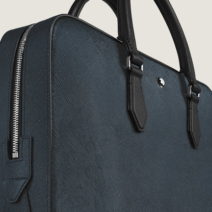 Montblanc Flache Schreibmappe aus Sartorial Leder – Twilight Blue – Ansicht 3