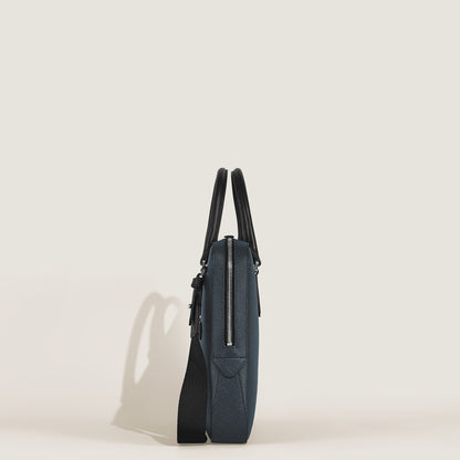 Montblanc Flache Schreibmappe aus Sartorial Leder – Twilight Blue – Ansicht 5
