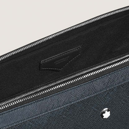 Montblanc Flache Schreibmappe aus Sartorial Leder – Twilight Blue – Ansicht 6