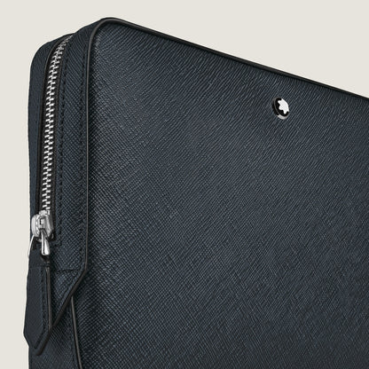 Montblanc Kleine Umhängetasche aus Sartorial Leder – Twilight Blue – Ansicht 3