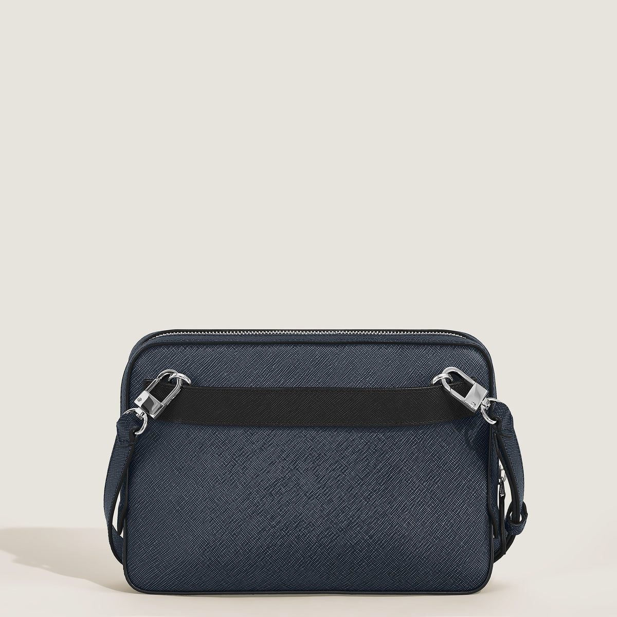 Montblanc Kleine Umhängetasche aus Sartorial Leder – Twilight Blue – Ansicht 6