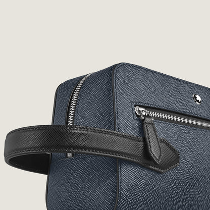 Montblanc Kosmetik Clutch aus Sartorial Leder – Twilight Blue – Ansicht 3