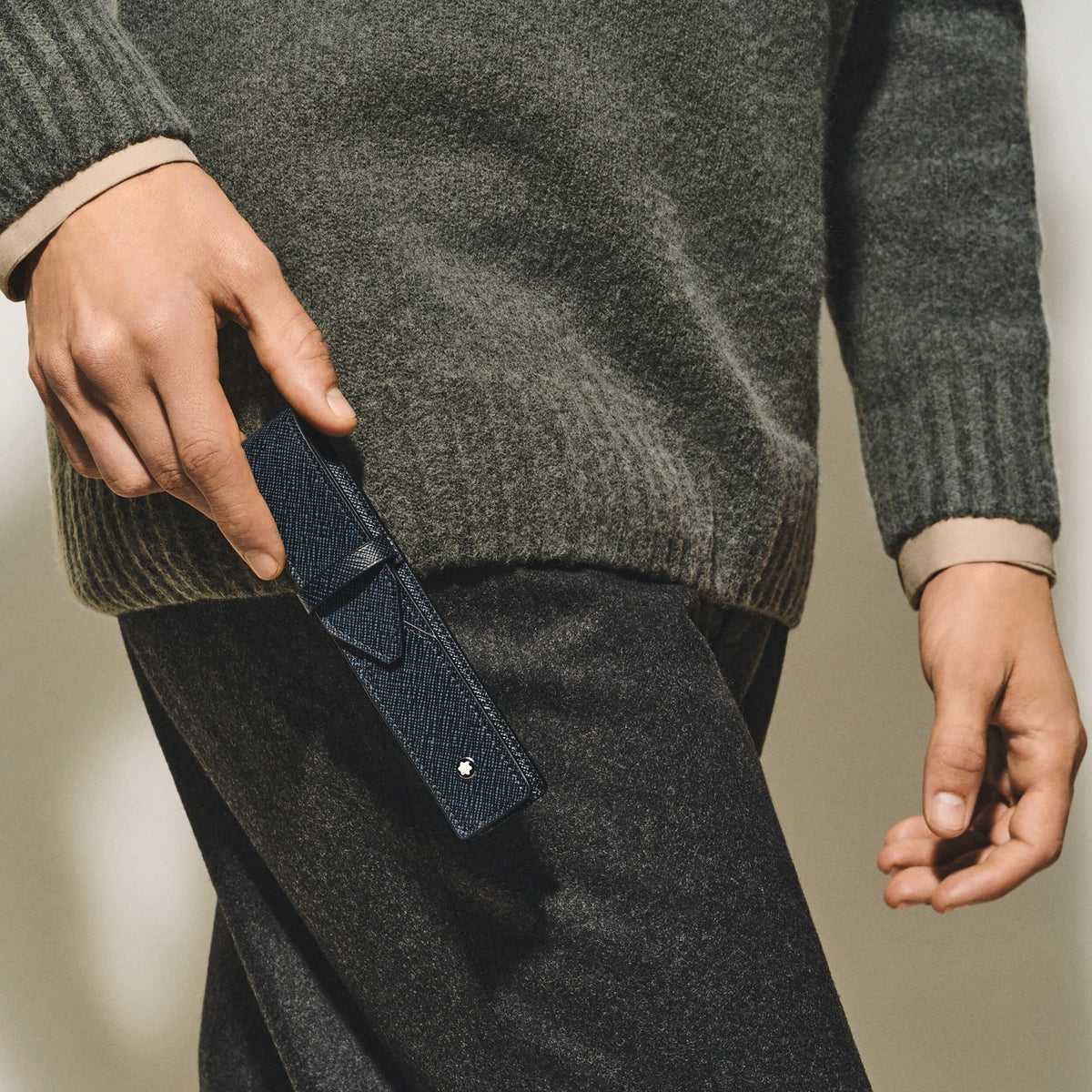 Montblanc Etui Envelope für 1 Schreibgerät – Twilight Blue – Ansicht 2