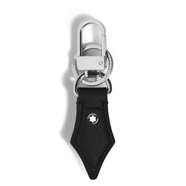 Montblanc Schlüsselanhänger mit Federdetail aus Sartorial Leder – Schwarz