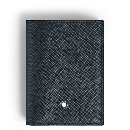 Montblanc Mini Brieftasche 4 cc aus Sartorial Leder – Twilight Blue – Ansicht 1