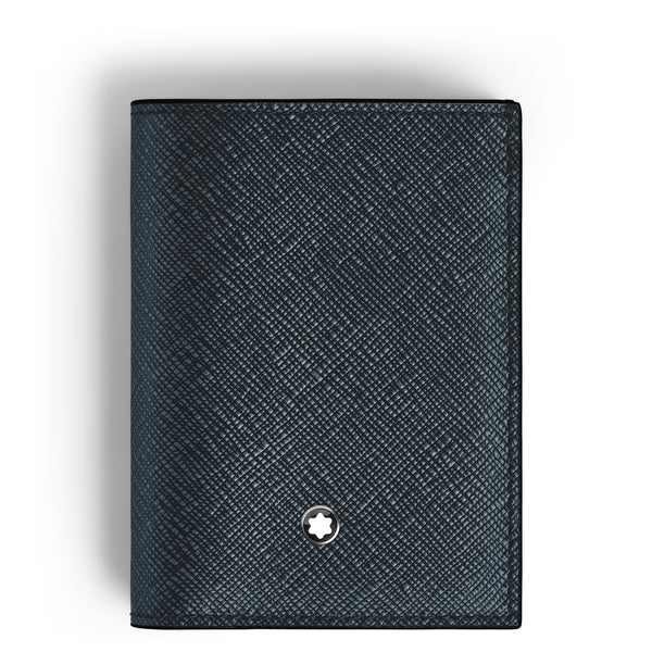 Montblanc Mini Brieftasche 4 cc aus Sartorial Leder – Twilight Blue