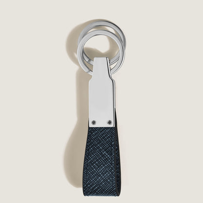 Montblanc Schlüsselanhänger mit Schlaufe aus Sartorial Leder – Twilight Blue – Ansicht 2